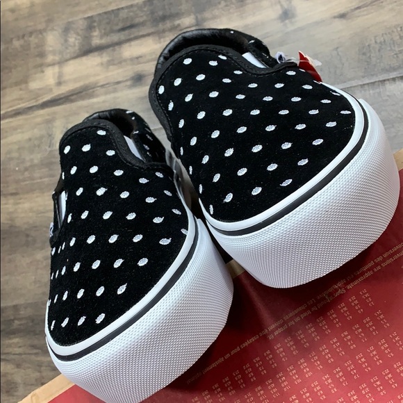 ••VANS CLASSIC SLIP ON Platform Suede Polka Dot WM - Picture 7 of 16